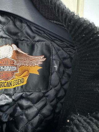 Chaqueta Harley Davidson lana y cuero.