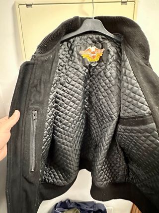 Chaqueta Harley Davidson lana y cuero.