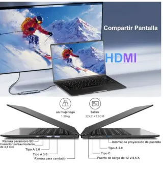 Ordenador Portátil 14" Win11 8GB 256GB