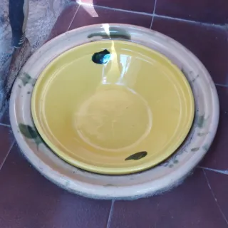 Barreño o Lebrillo Cerámica Amarillo