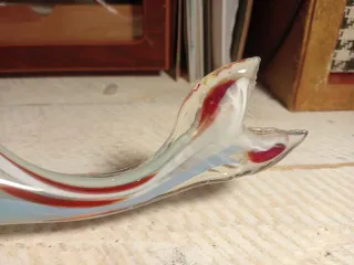 Figura de pez de cristal de Murano