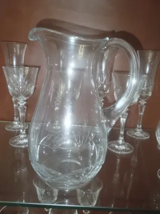 Cristalería de vidrio transparente