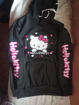 Sudadera Hello Kitty Negra Talla S