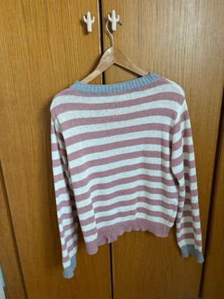 Jersey de rayas rosa y blanco