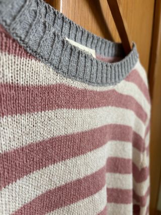 Jersey de rayas rosa y blanco