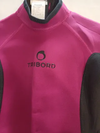 Neopreno infantil corto rosa y negro.Talla 8 años