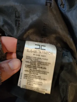 Abrigo Elisabetta Franchi Negro