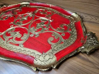 Vassoio vintage italy fiorentino smerlato anni 50