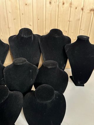 Lote 13 expositores joyeria terciopelo negro