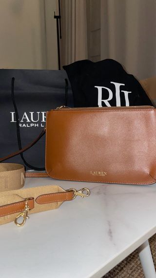 Bolso Lauren Ralph Lauren Marrón y Beige