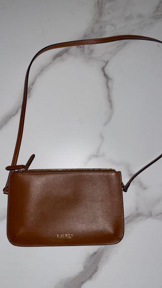Bolso Lauren Ralph Lauren Marrón y Beige