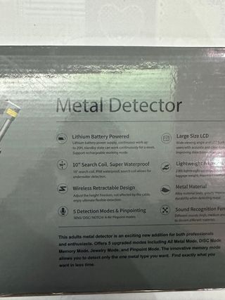 Metal Detector Ricaricabile 2000mAH
