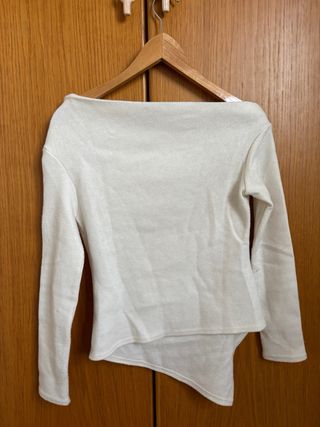 Jersey Zara Blanco Asimétrico