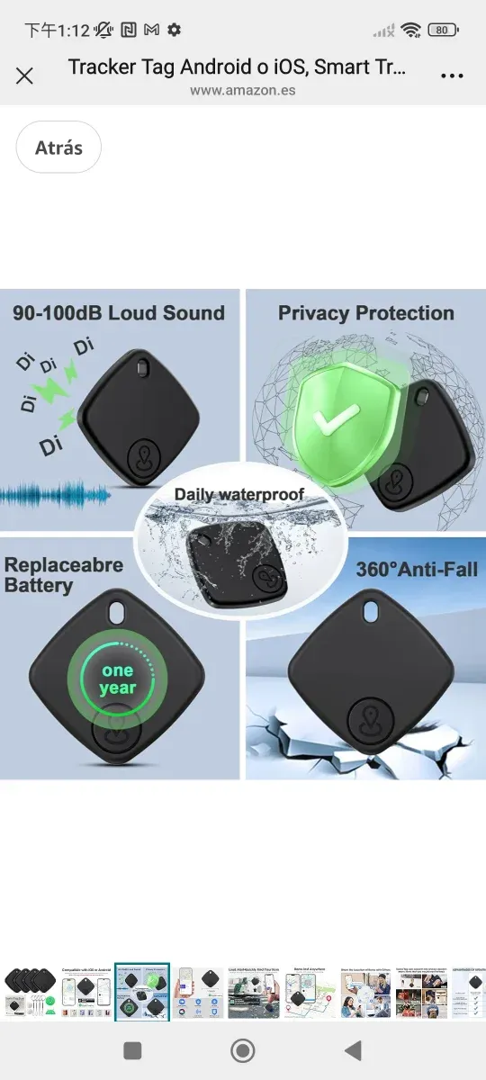 Rastreador Tag Compatible iOS/Android