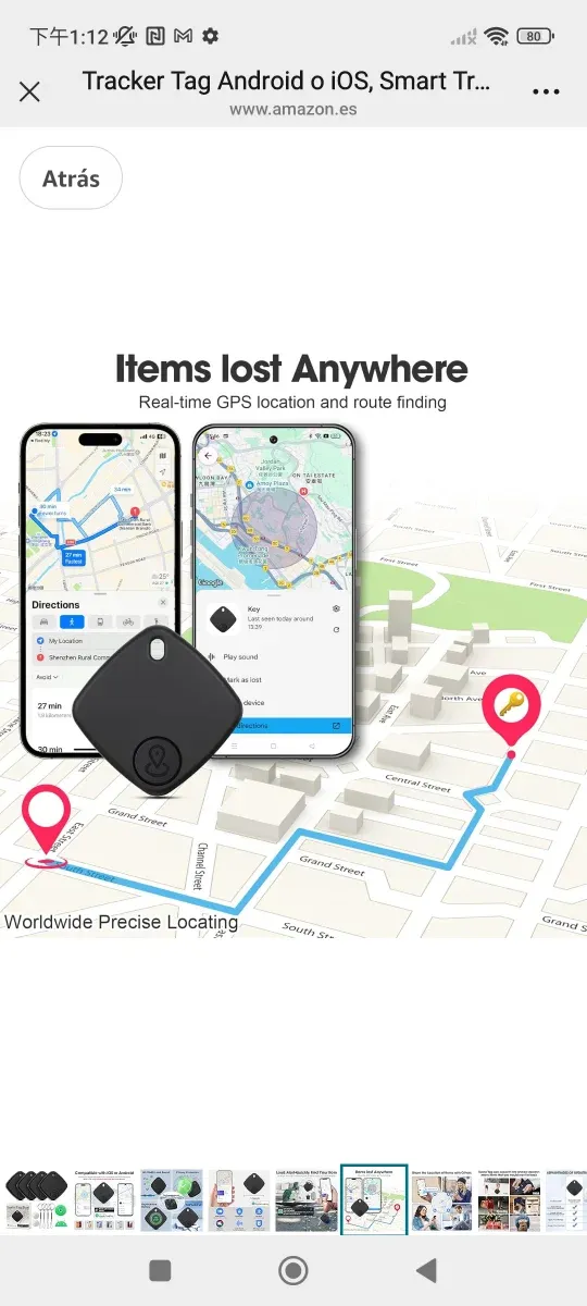 Rastreador Tag Compatible iOS/Android