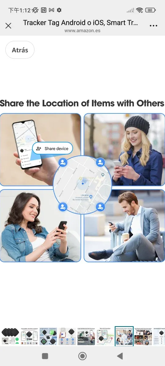 Rastreador Tag Compatible iOS/Android