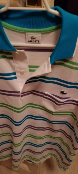 Polo Lacoste Rayas Talla L