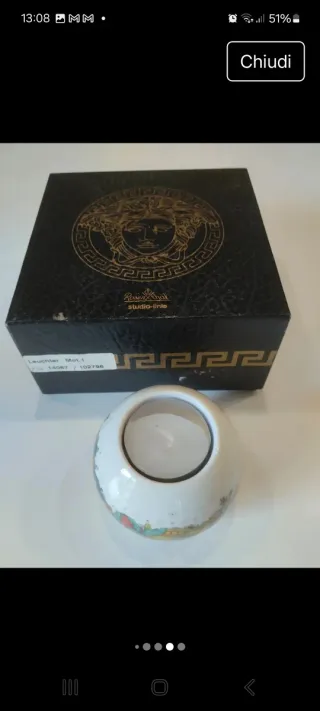 Versace Portacandela in porcellana Rosenthal