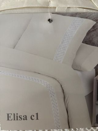 Funda Nórdica Cama 180cm Beige/Blanco.