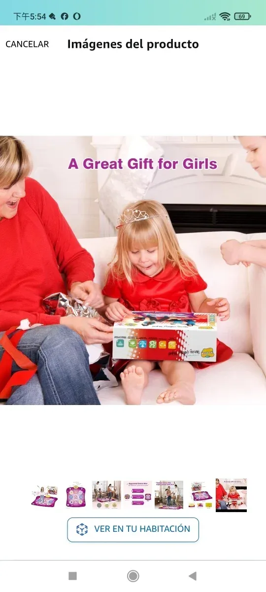 Alfombra de Baile Juguete Niña 3 4 5 6 7 8 9+,Rega