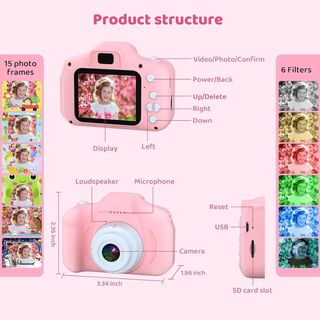 Cámara Digital para Niños 1080P HD + SD de 32 Gb