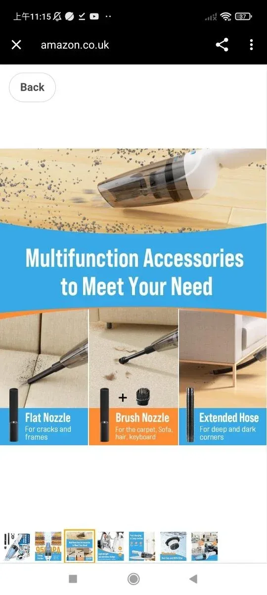 Aspiradora inalámbrica MILLIN-HO 9500PA