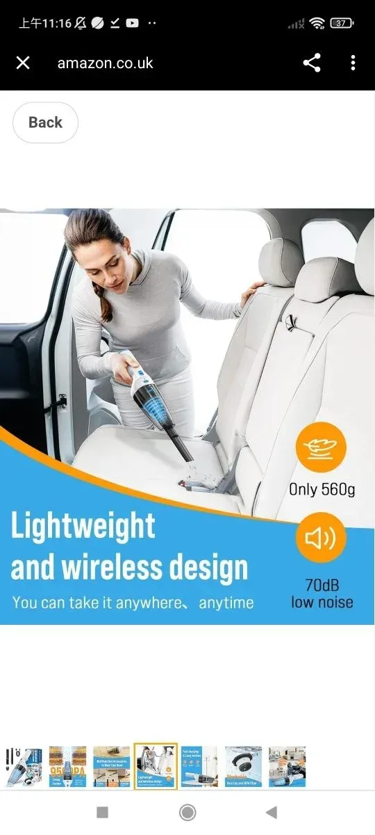 Aspiradora inalámbrica MILLIN-HO 9500PA