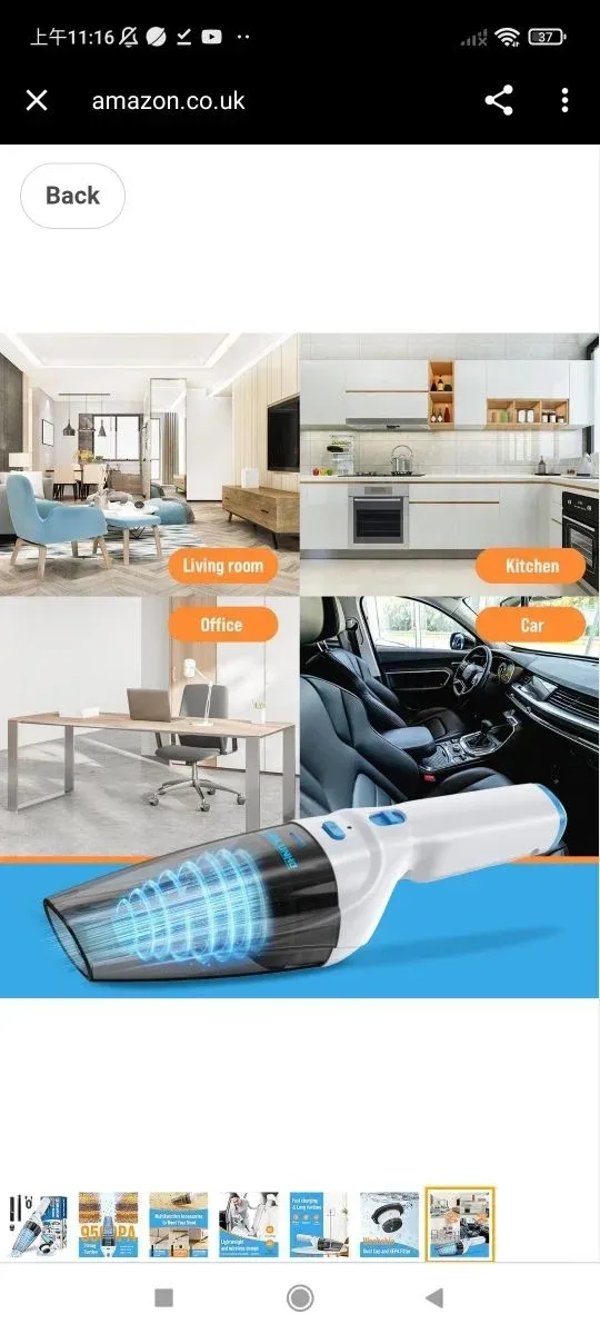 Aspiradora inalámbrica MILLIN-HO 9500PA