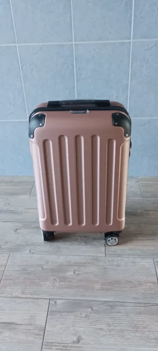 Maleta Cabina Rosa Oro 55x35x20 Nueva