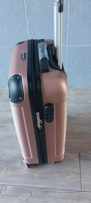 Maleta Cabina Rosa Oro 55x35x20 Nueva