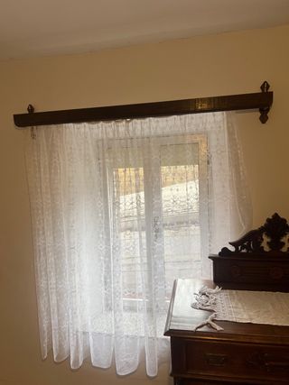 Tende in tessuto e legno