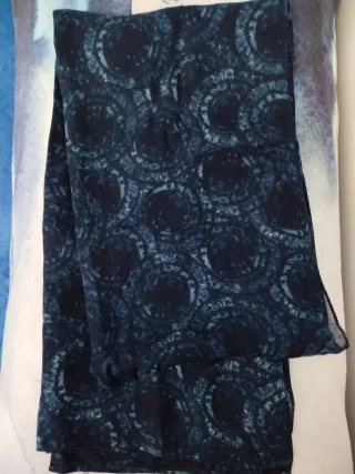 Sciarpa uomo in mussola blu