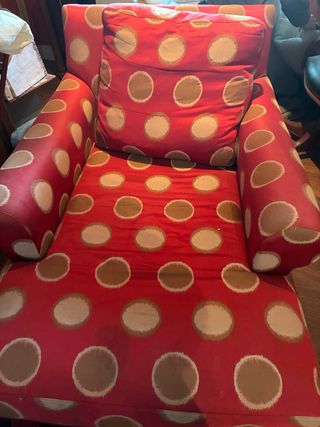 Poltrona Lounger Stampata Stile Retro Vintage