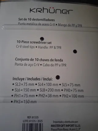 Set 10 Destornilladores Krhuner