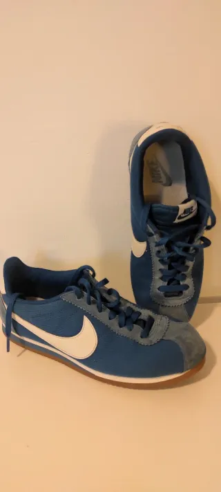 Zapatillas Nike Cortez Clásicas Azul Blanco