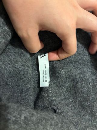 Jersey Zara gris cuello drapeado