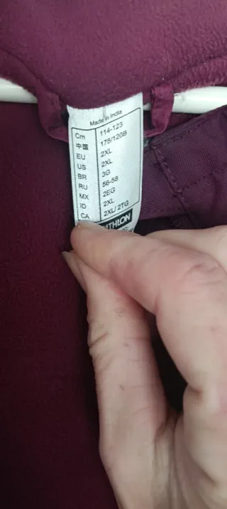 Chaqueta Quechua Morado/Rojo Talla M