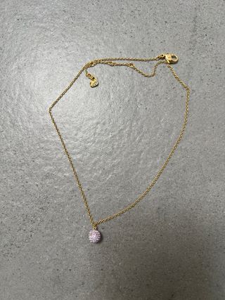 Collar Swarovski Dorado con Colgante Rosa