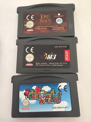Pack 3 Juegos Game Boy Advance: Mario, MI, LOTR