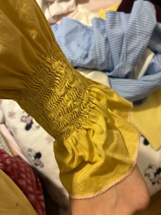 Blusa amarilla Mulaya con cuello volante