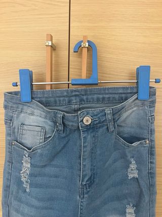 Gonne a zampa blu sfilacciate Taglia S