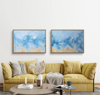 Diptico Quadri Astratti Moderni