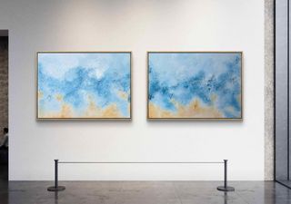 Diptico Quadri Astratti Moderni