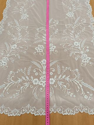 Manteleta fallera tul marfil oro Talla 90