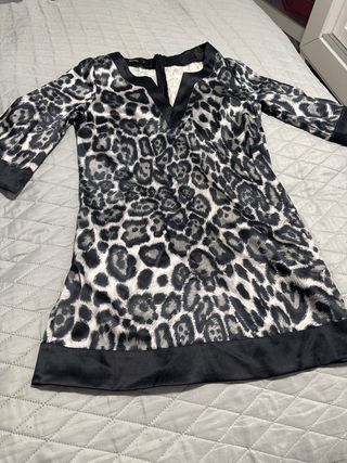 Vestido Raso Leopardo