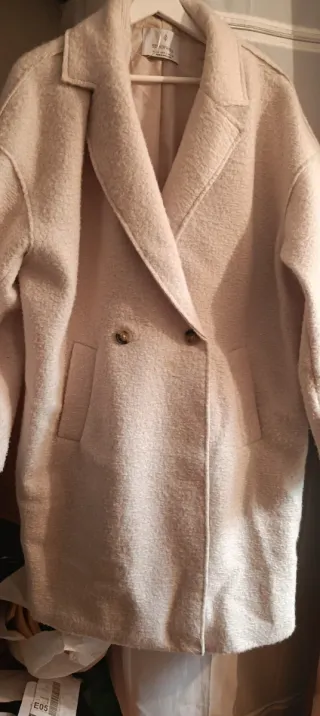 Abrigo beige mujer talla única