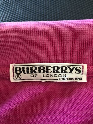 Polo Burberry Vintage Manga Corta Rosa