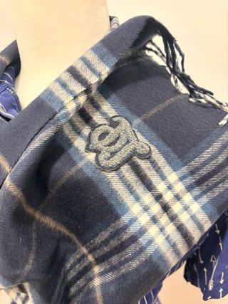 Bufanda cuadros azul Lion of Porches