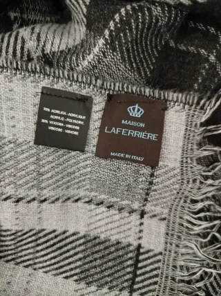 Sciarpa uomo quadri grigio e nero