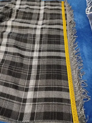 Sciarpa uomo quadri grigio e nero